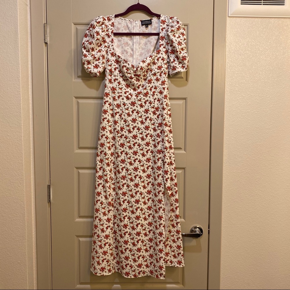 Danielle Bernstein Floral Puff Sleeve Maxi Dress - Picture 2 of 8